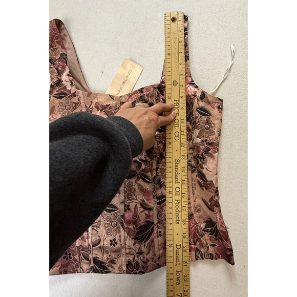 Bandolino Y2K Coquette Corset Top Floral Lace Fairycore Romantic Grunge‎ Sz 10 - Picture 9 of 11